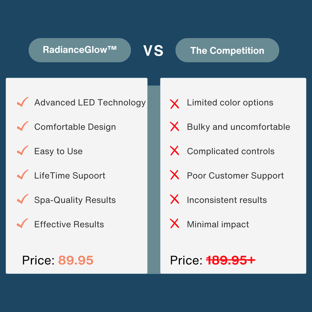 RadianceGlow™: Professional LED Light Therapy Mask