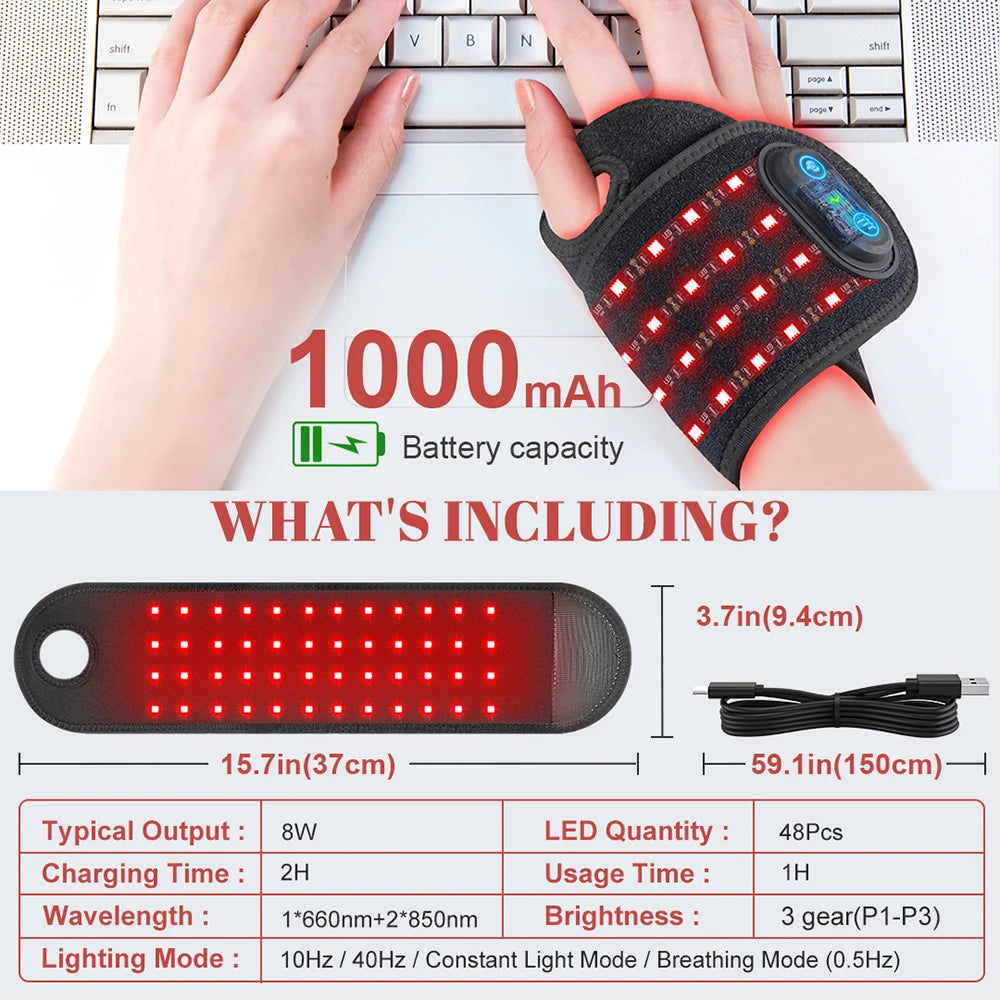 ThermaWrist Pro™ - 3-in-1 Red Light Pain Relief Wrap + Joint Recovery Mastery Guide