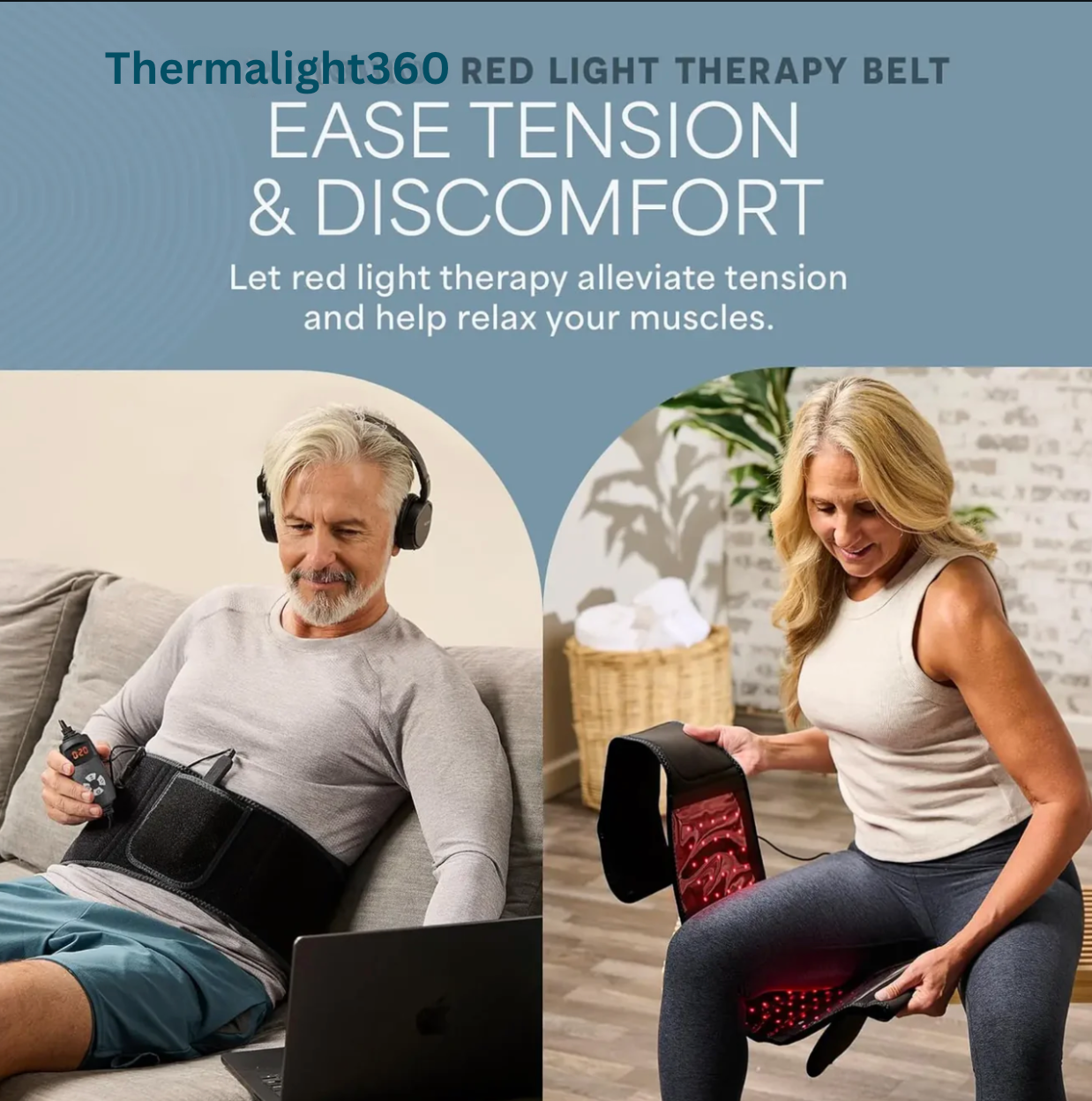 ThermaLight360™ Pro - Advanced Recovery Belt + Red Light Mastery Guide