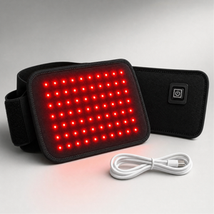 ThermaLight360 Mini red light therapy pad with strap and USB-C cable